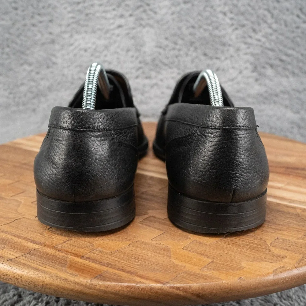 VTG Stanley Blacker Size 10.5 D Black Kiltie Tassel Loafers Shoes Made in Italy